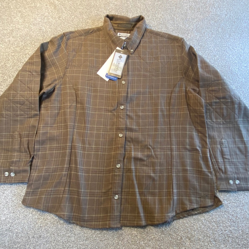 NWT Columbia Women XL River Resort Long Sleeve Plaid Button Shirt Foxy Grove